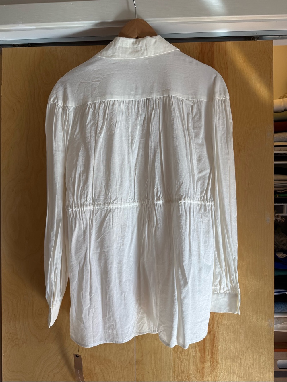 Reformation White Drawstring Waist Blouse - Picture 7 of 7